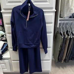 Navy Blue Zip-Up Tracksuit